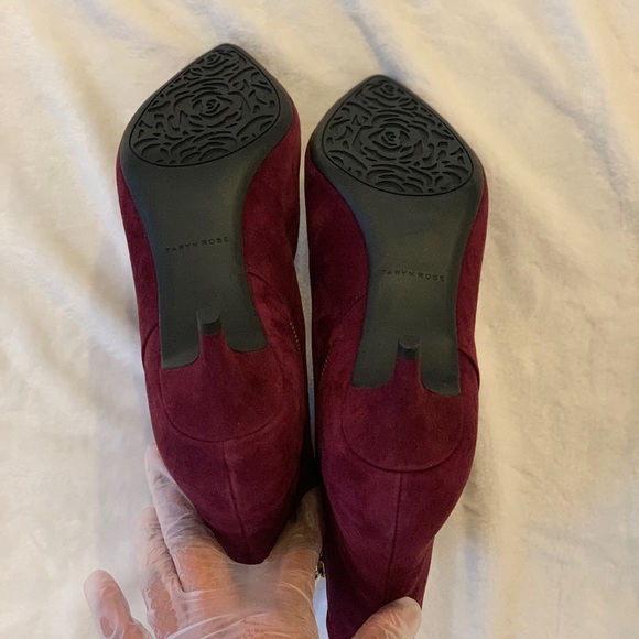 Taryn Rose "Nora Silky Suede" Fig (Purple Eggplant) Booties, Size 11! - Picture 8 of 9